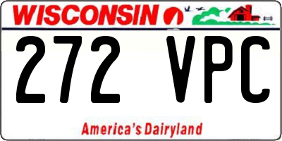 WI license plate 272VPC