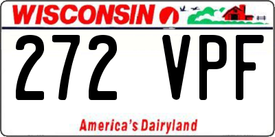 WI license plate 272VPF