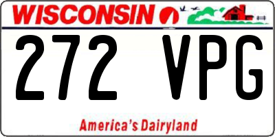 WI license plate 272VPG