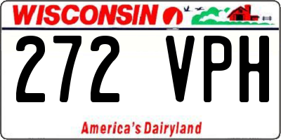 WI license plate 272VPH