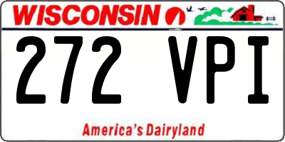 WI license plate 272VPI