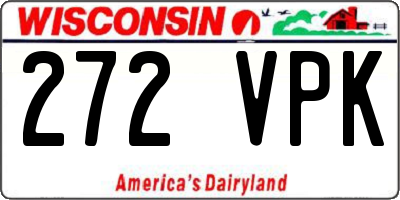WI license plate 272VPK