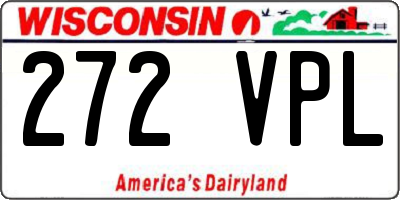 WI license plate 272VPL