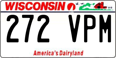 WI license plate 272VPM