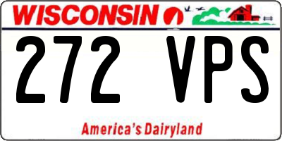 WI license plate 272VPS