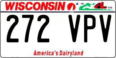 WI license plate 272VPV