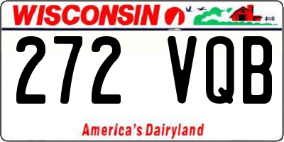 WI license plate 272VQB
