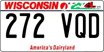 WI license plate 272VQD