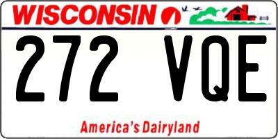 WI license plate 272VQE
