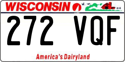 WI license plate 272VQF