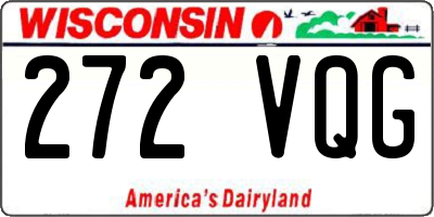 WI license plate 272VQG