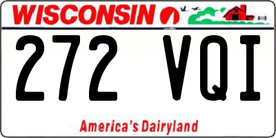 WI license plate 272VQI