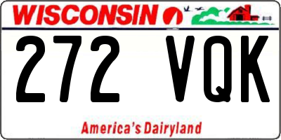 WI license plate 272VQK