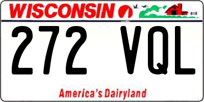 WI license plate 272VQL