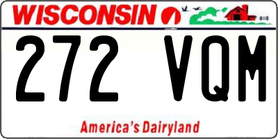 WI license plate 272VQM
