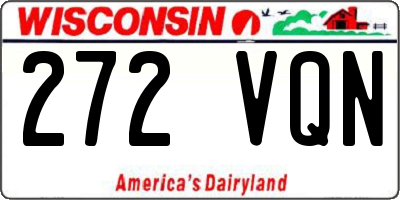 WI license plate 272VQN