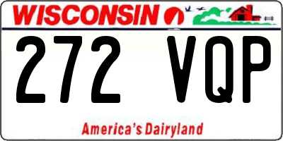 WI license plate 272VQP