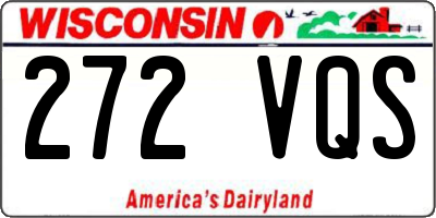 WI license plate 272VQS