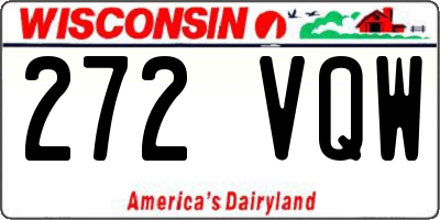 WI license plate 272VQW