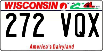 WI license plate 272VQX
