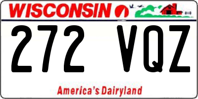 WI license plate 272VQZ