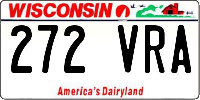 WI license plate 272VRA