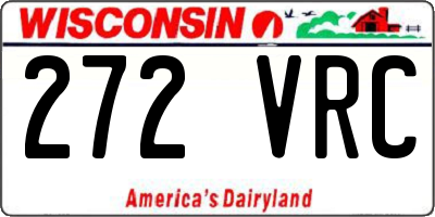 WI license plate 272VRC