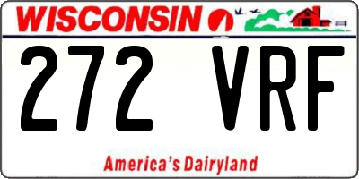 WI license plate 272VRF