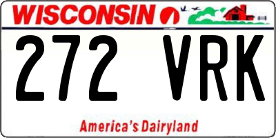 WI license plate 272VRK
