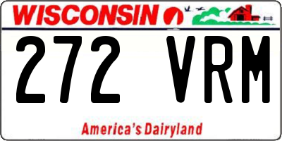 WI license plate 272VRM