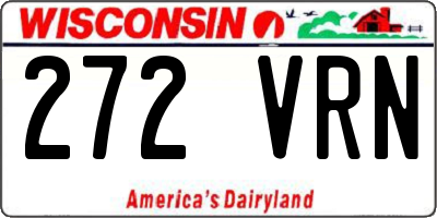 WI license plate 272VRN