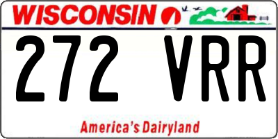 WI license plate 272VRR