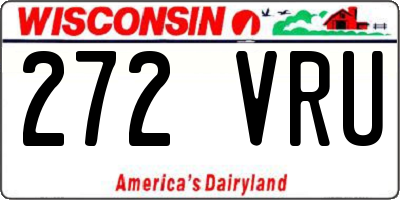WI license plate 272VRU