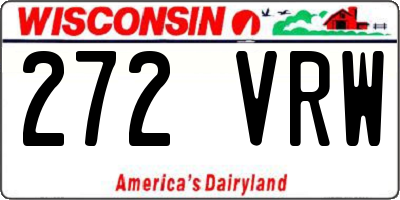 WI license plate 272VRW