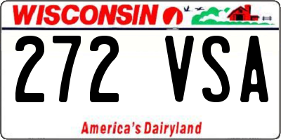 WI license plate 272VSA