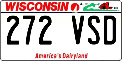 WI license plate 272VSD