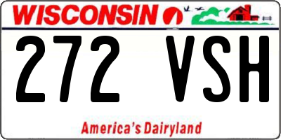 WI license plate 272VSH