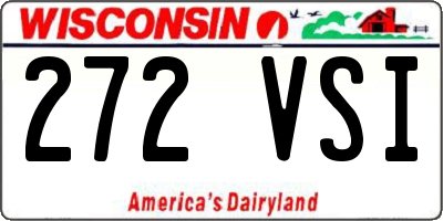 WI license plate 272VSI