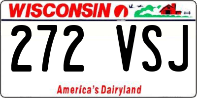 WI license plate 272VSJ