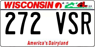 WI license plate 272VSR
