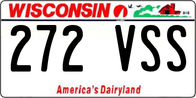 WI license plate 272VSS