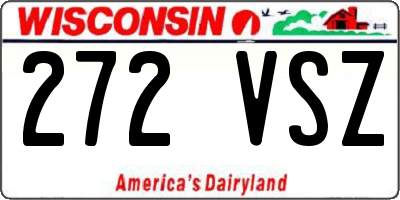 WI license plate 272VSZ