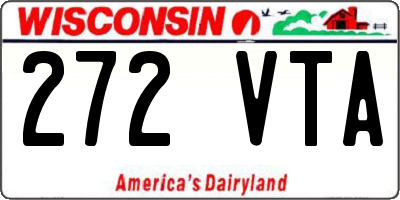 WI license plate 272VTA