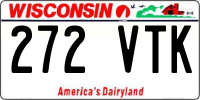 WI license plate 272VTK