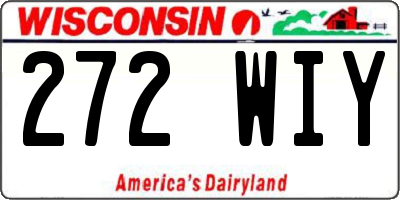 WI license plate 272WIY