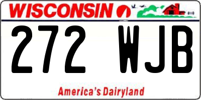 WI license plate 272WJB