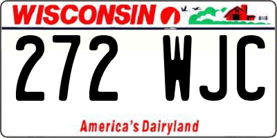 WI license plate 272WJC