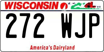 WI license plate 272WJP