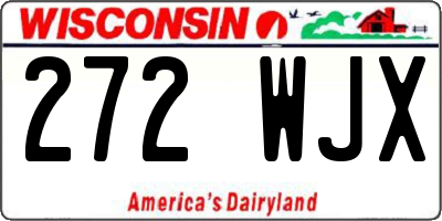 WI license plate 272WJX