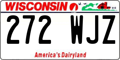 WI license plate 272WJZ